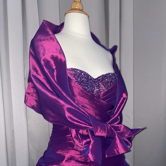 {Cinderella Divine} Corseted Magenta Formal Dress - Picture 7 of 11
